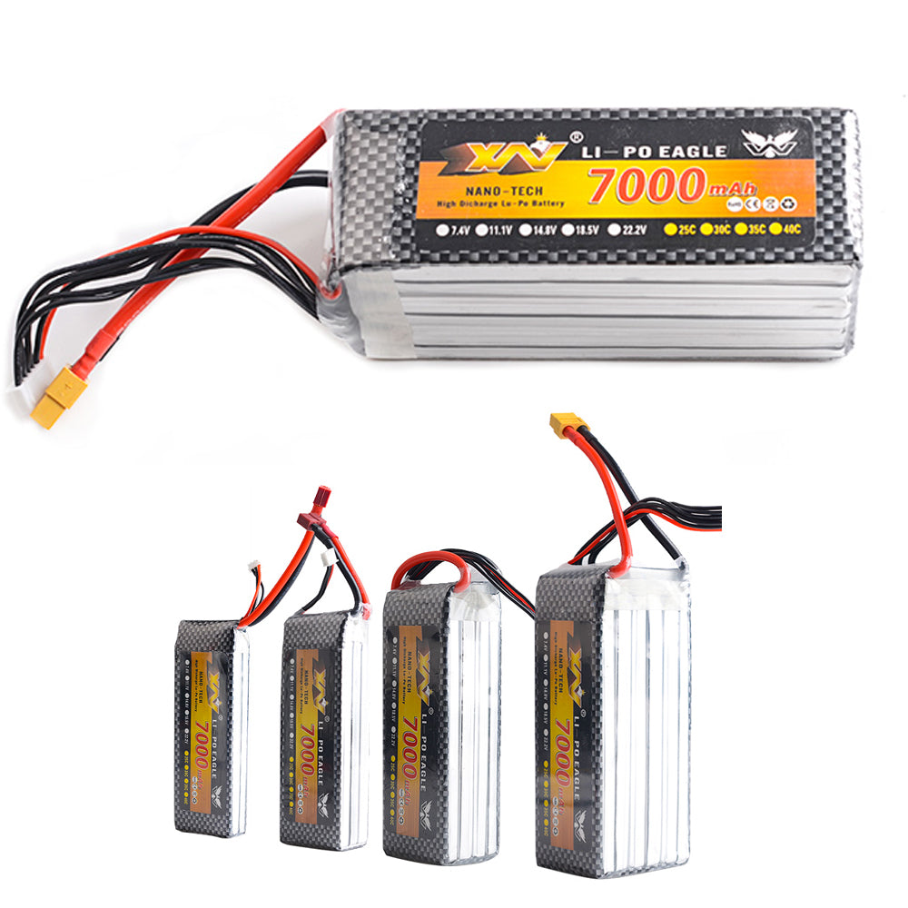 1pcs YW Lipo Battery 7.4V/11.1V/14.8V/22.2V 7000MAH 25C XT60 Plug For RC Boat Car Quadcopter Drone Helicopter Airplane Toy Parts
